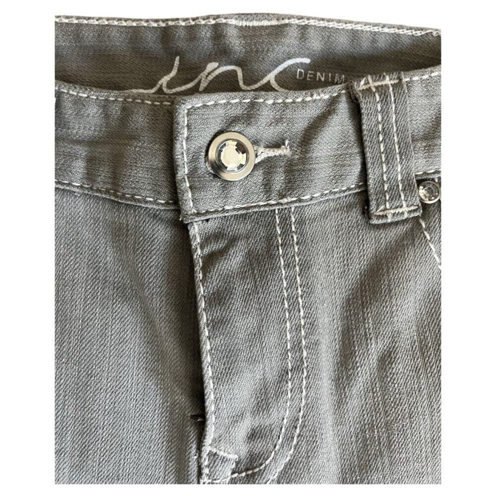 INC International Concepts Jeans Womens Size 8 Gray Regular Fit Bootleg Mid - Picture 5 of 9